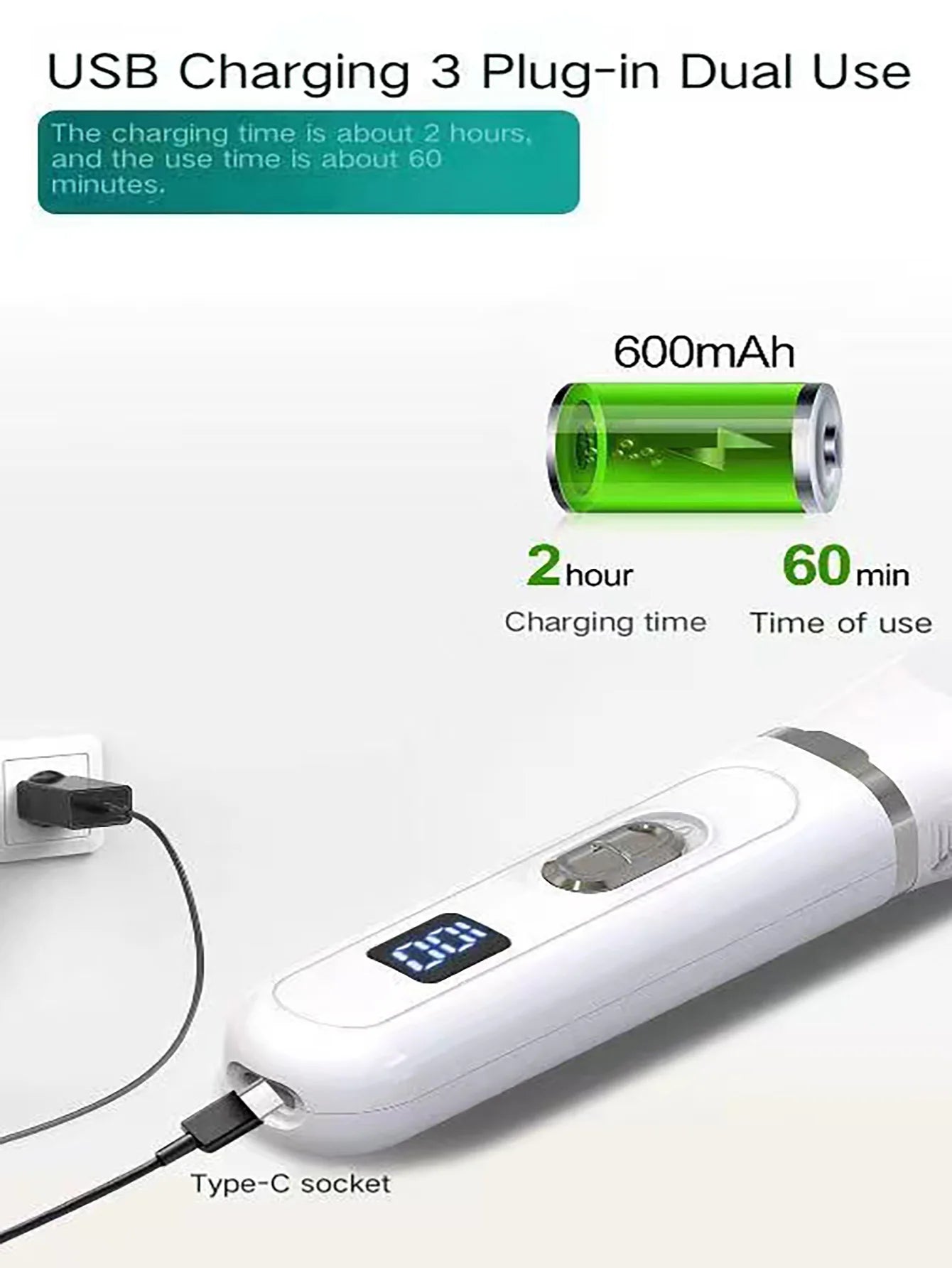 Electric Pet Hair Clipper Rechargeable