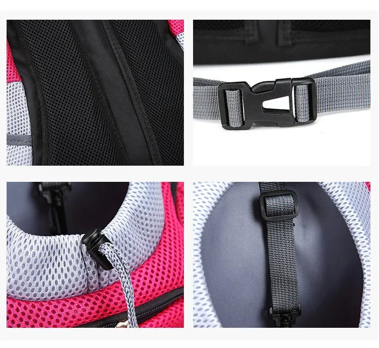 Double-Shoulder Mesh Pet Backpack