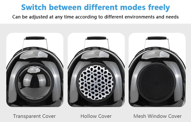 Transparent Pet Backpack β Breathable Cat & Small Dog Carrier, Portable Space Capsule Design