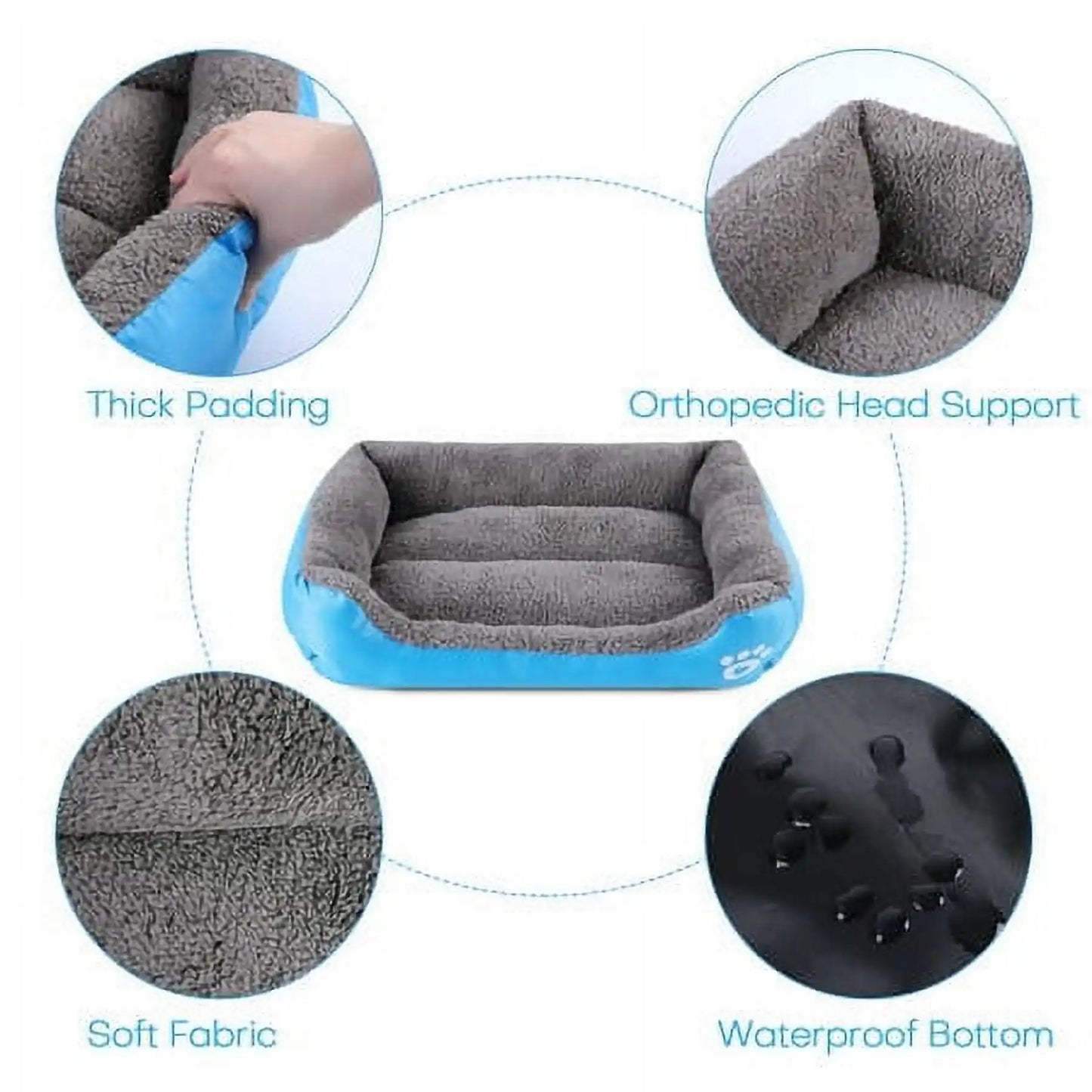 Colorful Square Waterproof Pet Bed