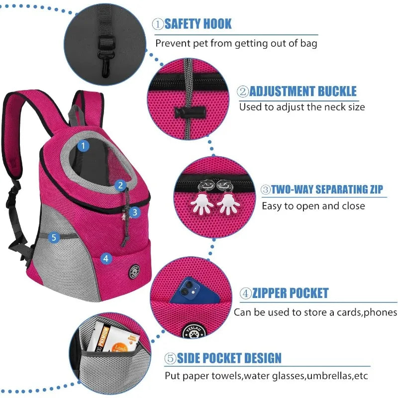 Double-Shoulder Mesh Pet Backpack