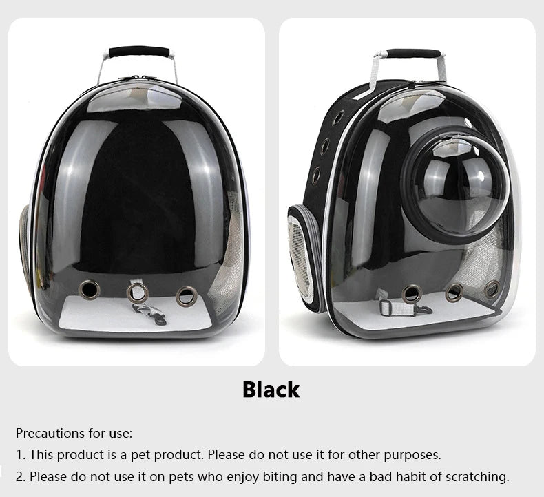 Transparent Pet Backpack β Breathable Cat & Small Dog Carrier, Portable Space Capsule Design