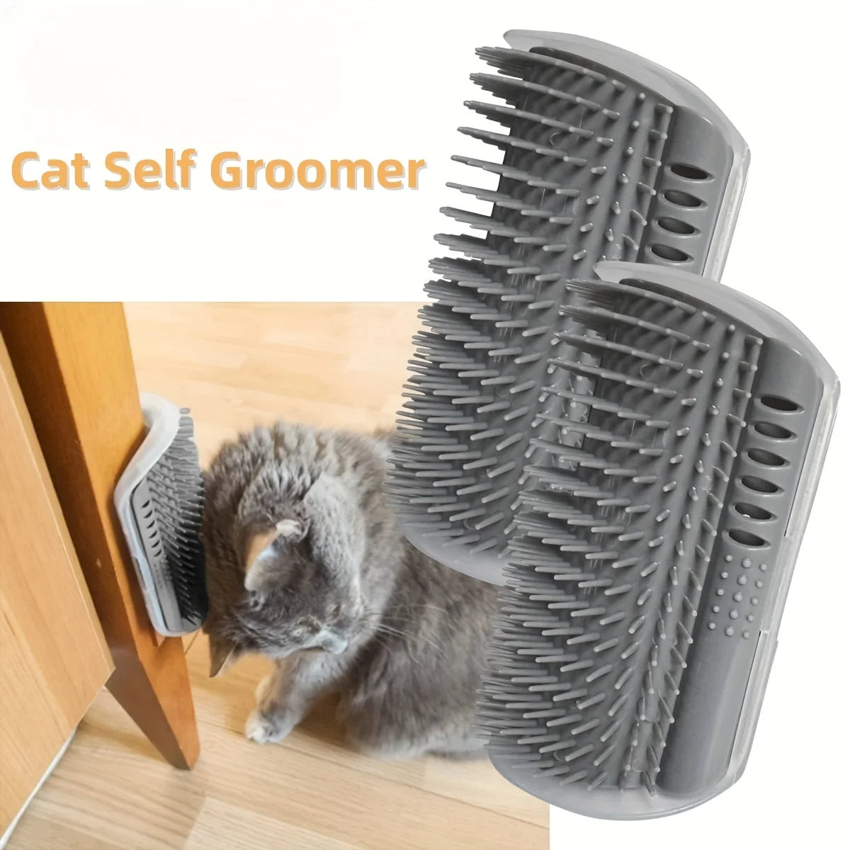 Wall-Mounted Cat Self-Groomer Brush