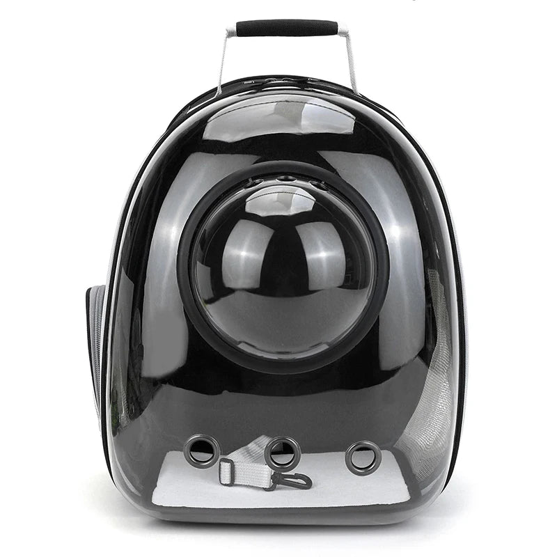 Transparent Pet Backpack β Breathable Cat & Small Dog Carrier, Portable Space Capsule Design