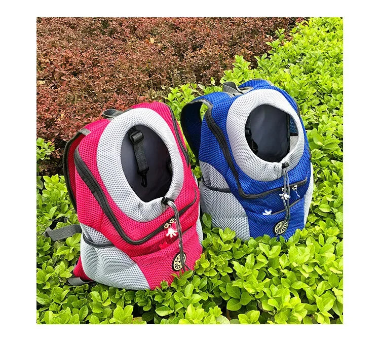 Double-Shoulder Mesh Pet Backpack