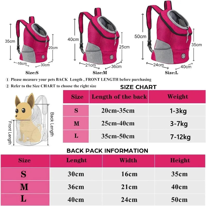 Double-Shoulder Mesh Pet Backpack