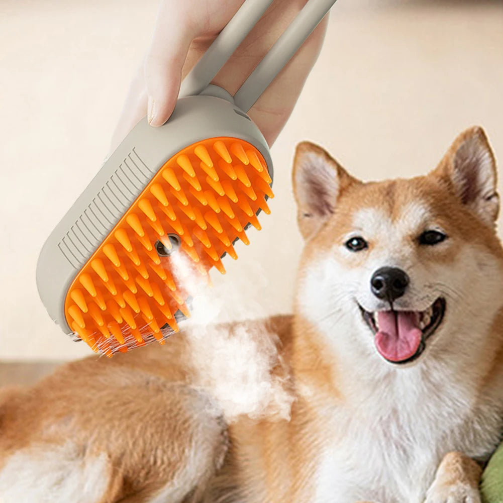 3-in-1 USB Rechargeable Pet Steam Brush