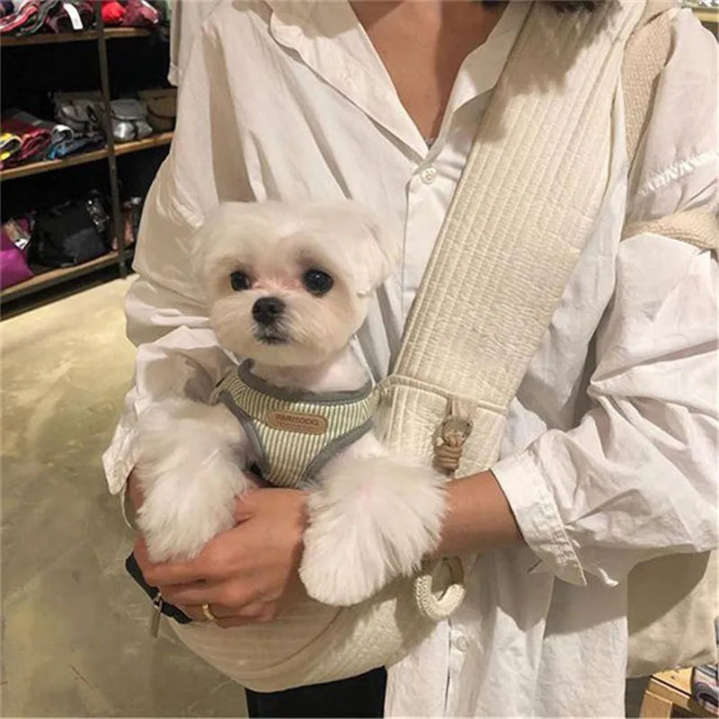 Handmade Canvas Pet Sling Bag