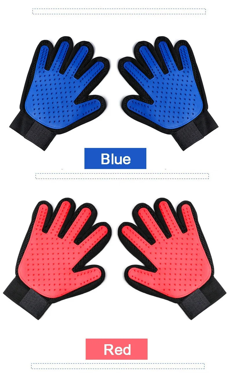 Silicone Pet Grooming Gloves for Cats & Dogs