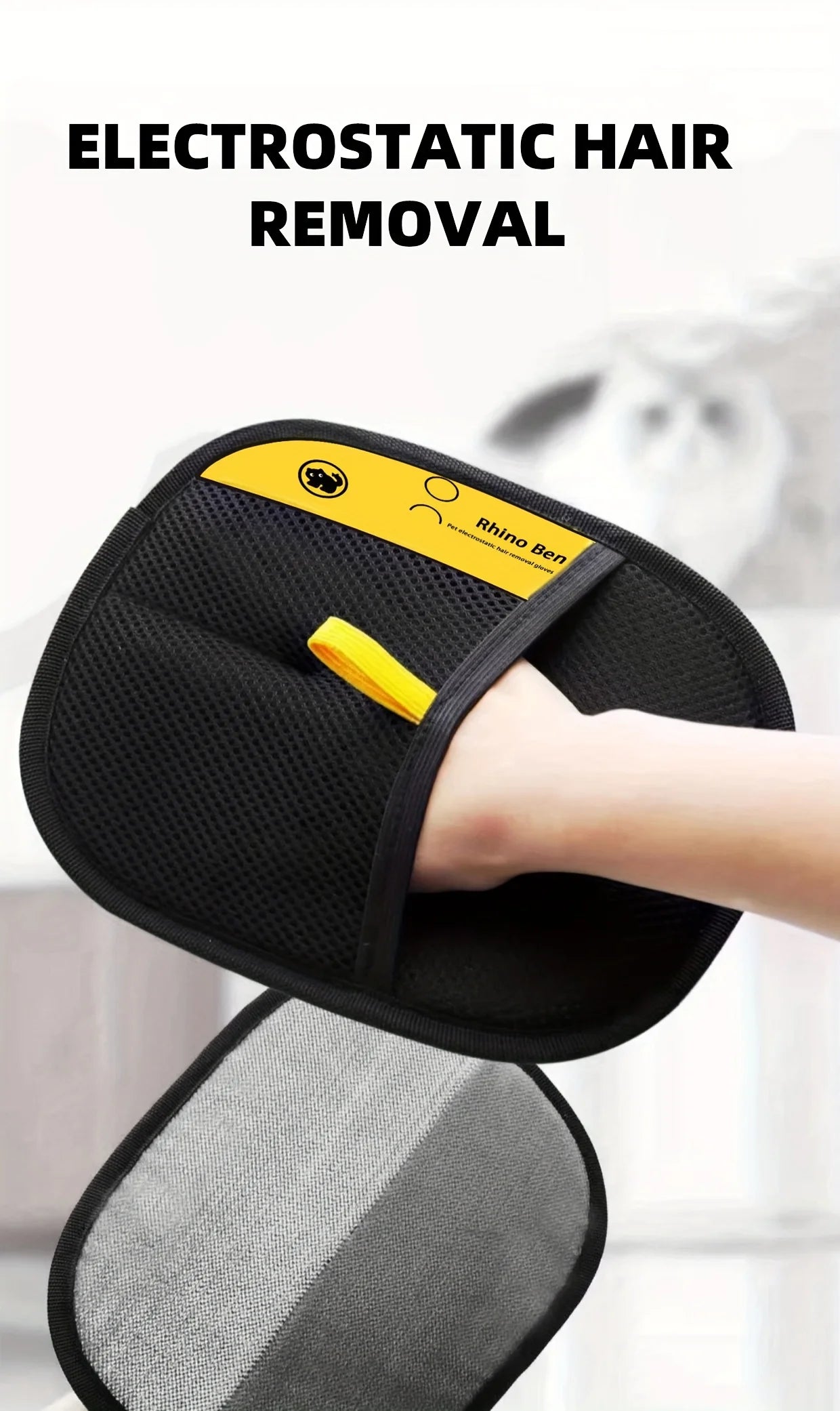 Large Pet Hair Removal Grooming Gloves