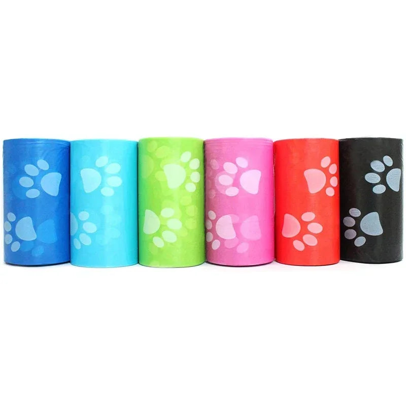 Rolls of Dog Poop Bags – leak-proof, eco-friendly, easy to use. Perfect outdoor pet waste bags
