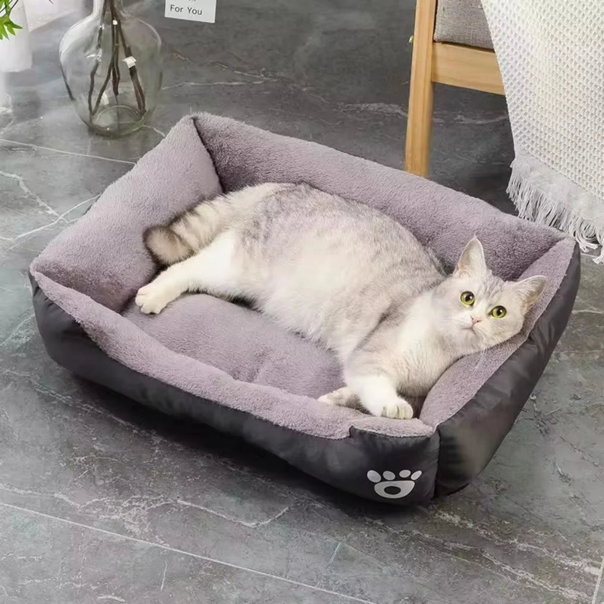 Colorful Square Waterproof Pet Bed