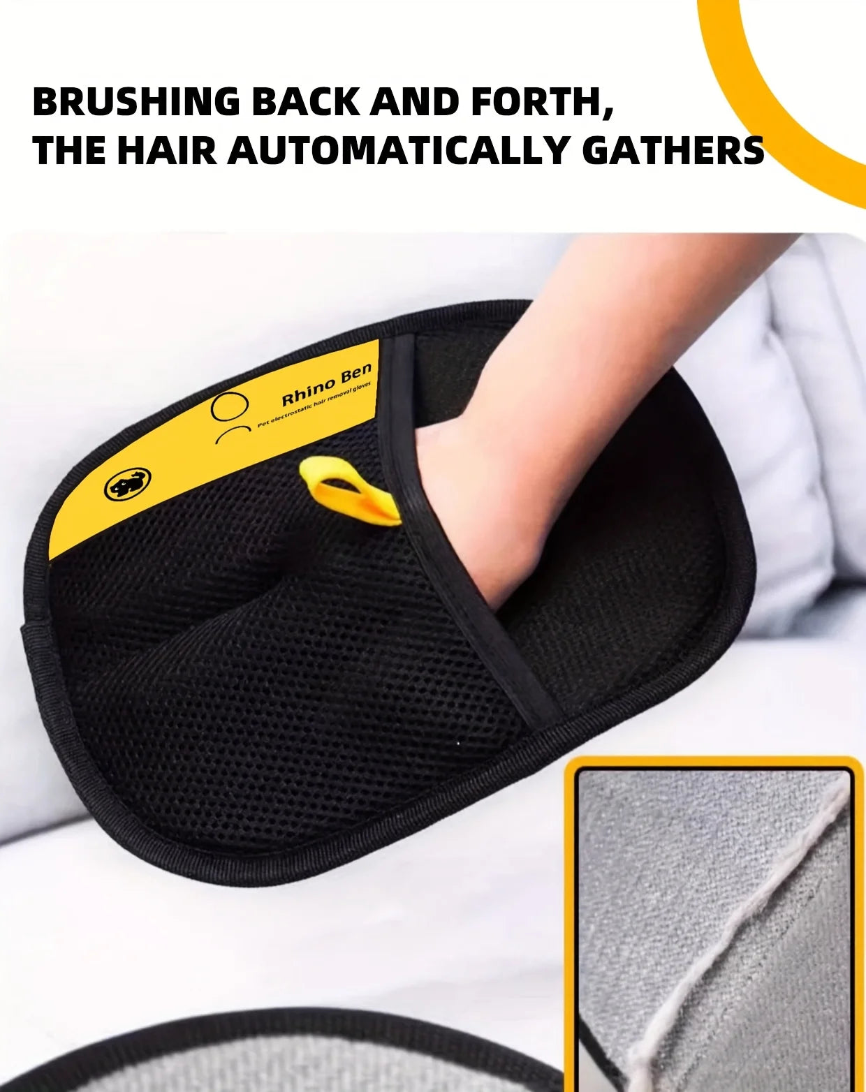 Large Pet Hair Removal Grooming Gloves