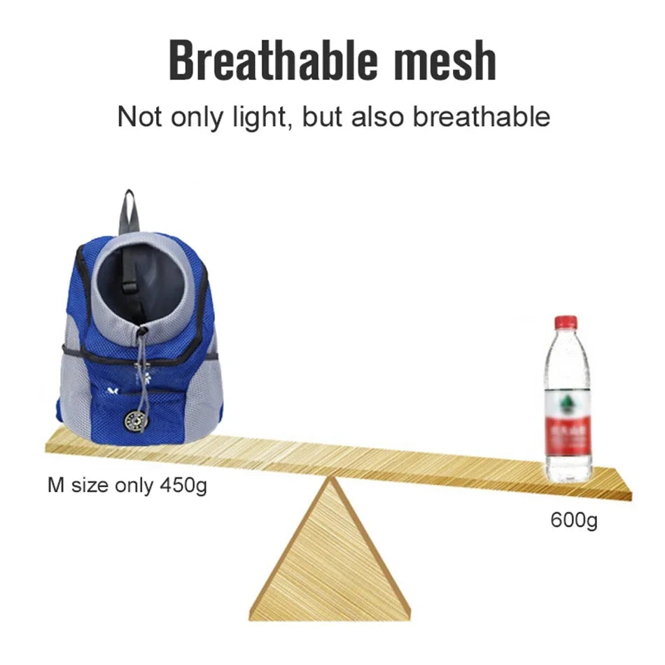 Double-Shoulder Mesh Pet Backpack