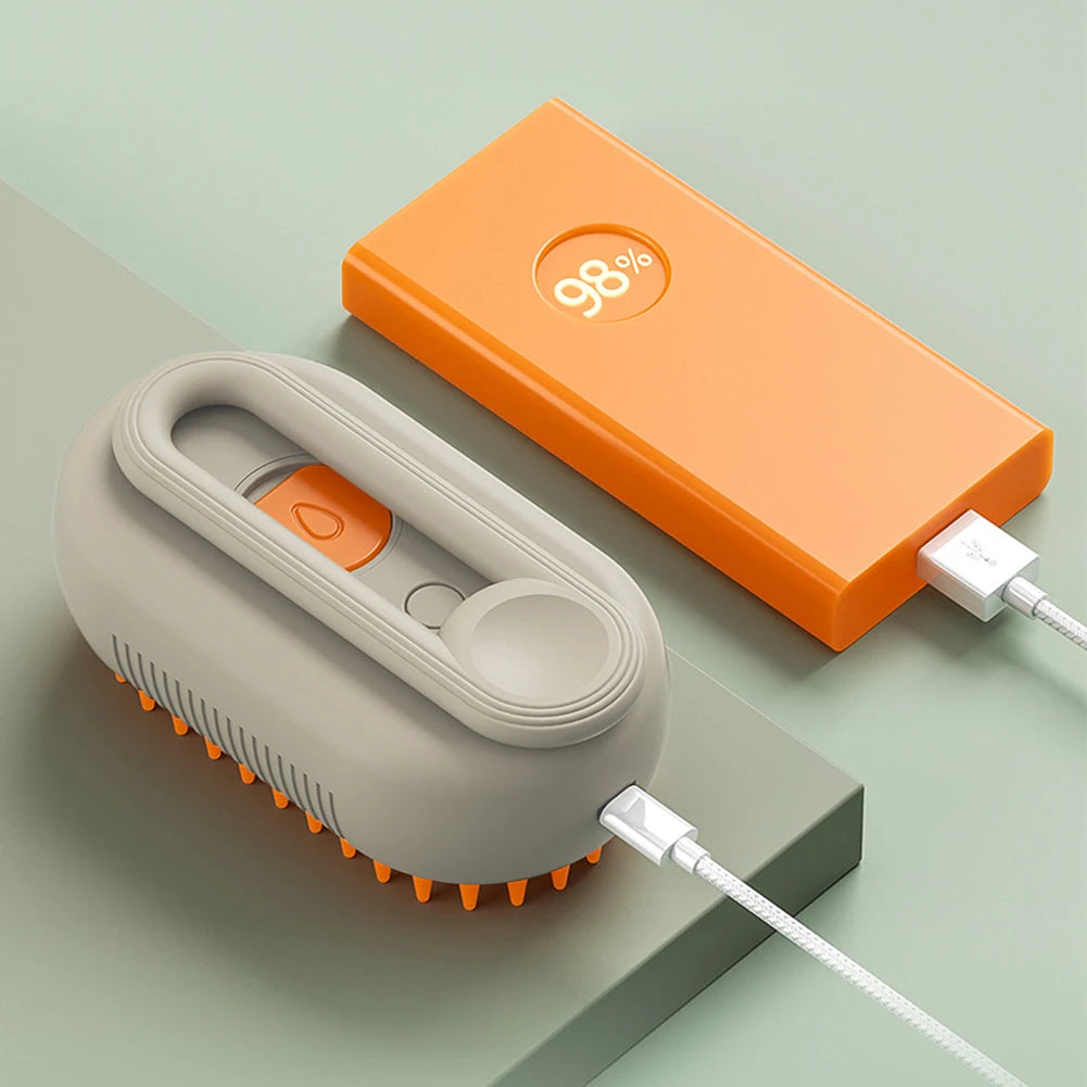 3-in-1 USB Rechargeable Pet Steam Brush