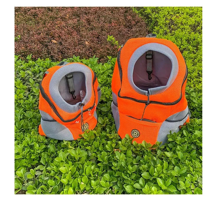 Double-Shoulder Mesh Pet Backpack