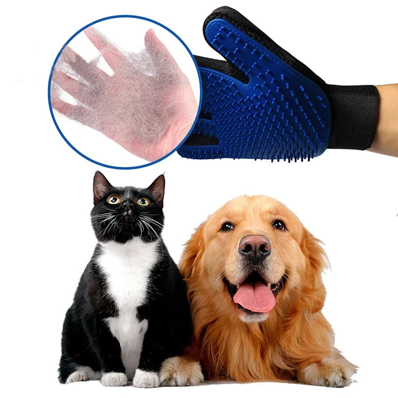 Silicone Pet Grooming Gloves for Cats & Dogs
