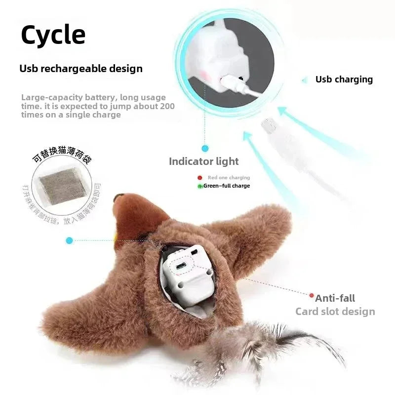 Interactive Catnip Bird Toy for Cats & Dogs