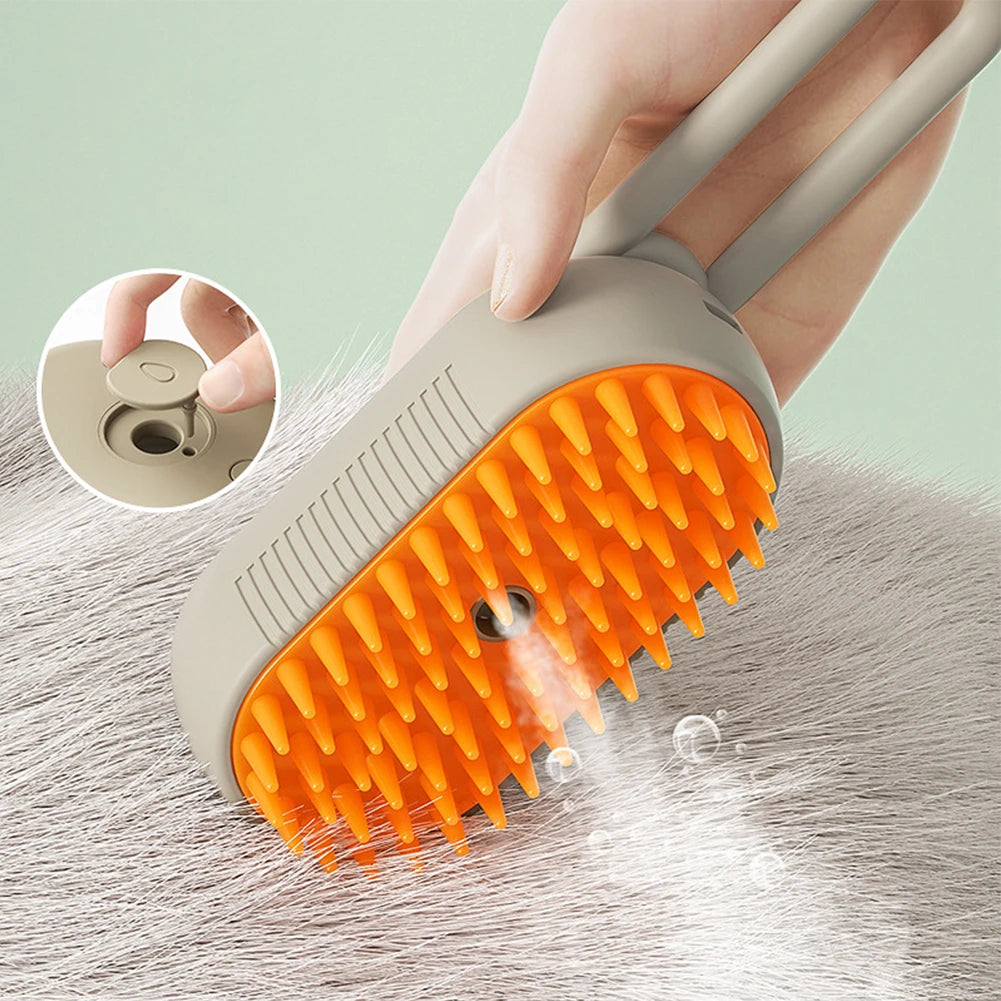 3-in-1 USB Rechargeable Pet Steam Brush