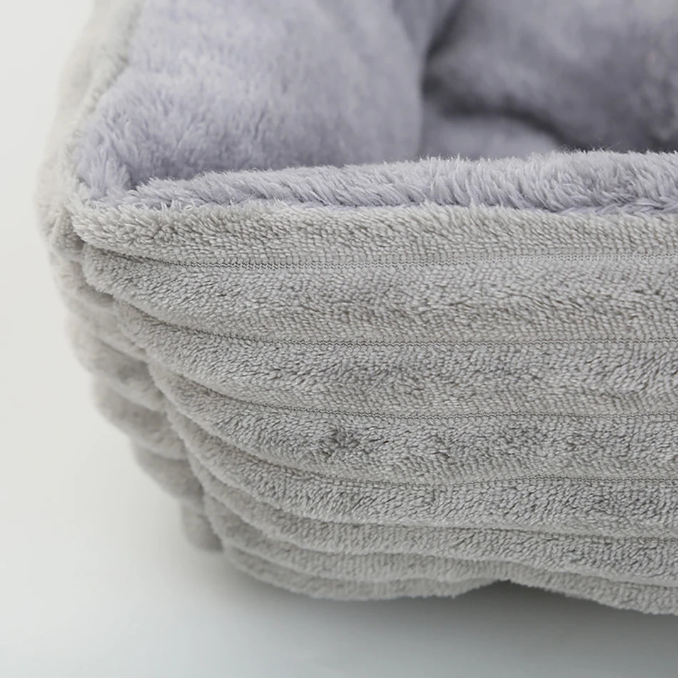Square Plush Pet Bed for Dogs & Cats