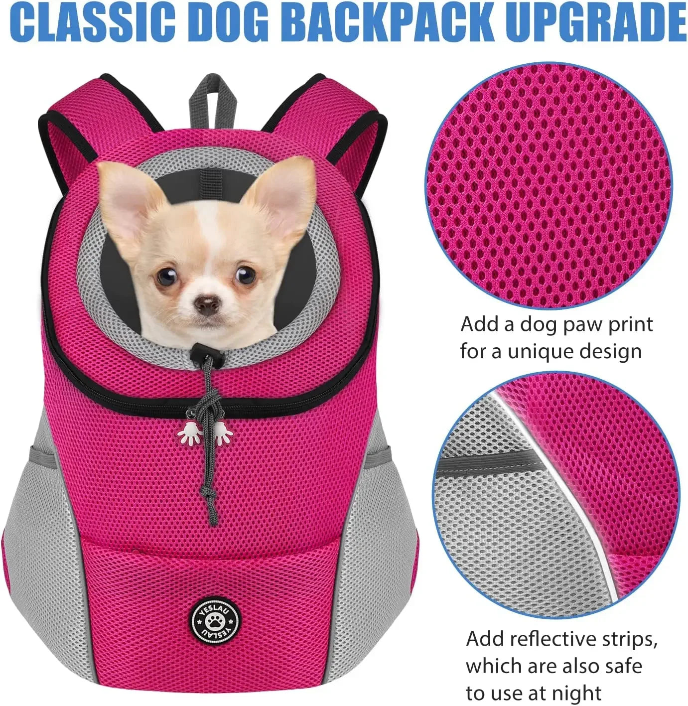 Double-Shoulder Mesh Pet Backpack