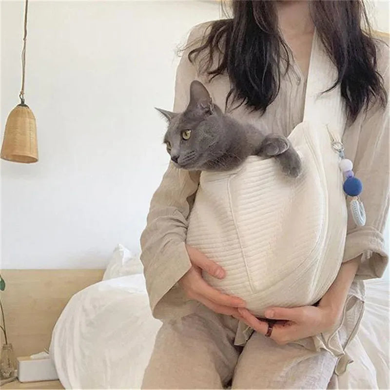 Handmade Canvas Pet Sling Bag