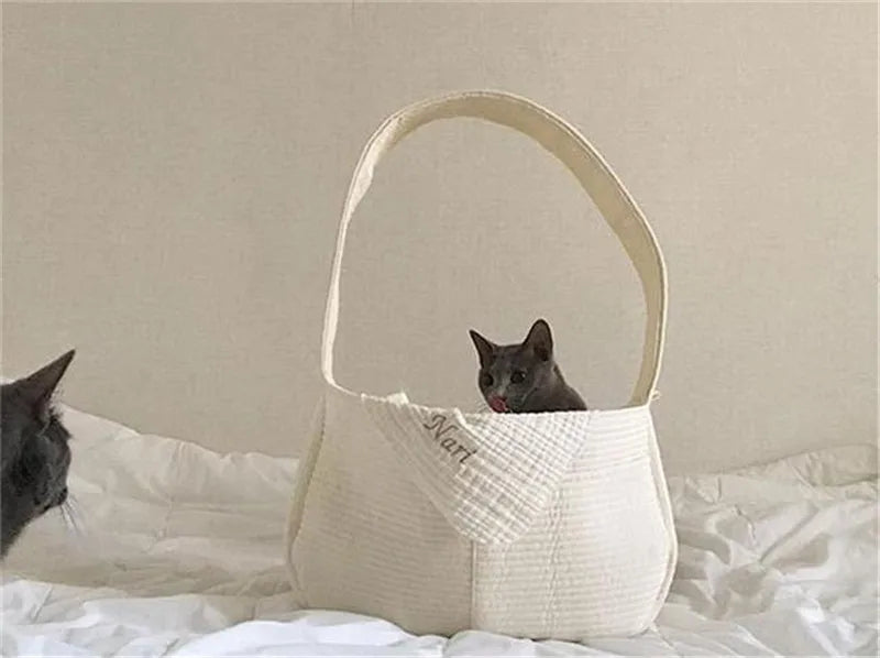 Handmade Canvas Pet Sling Bag