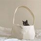 Handmade Bag Pet Carrier Canvas Single Shoulder Sling Comfort Tote Bag Breathable