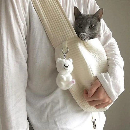 Handmade Canvas Pet Sling Bag