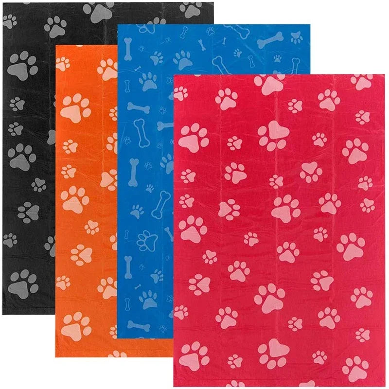 Rolls of Dog Poop Bags – leak-proof, eco-friendly, easy to use. Perfect outdoor pet waste bags