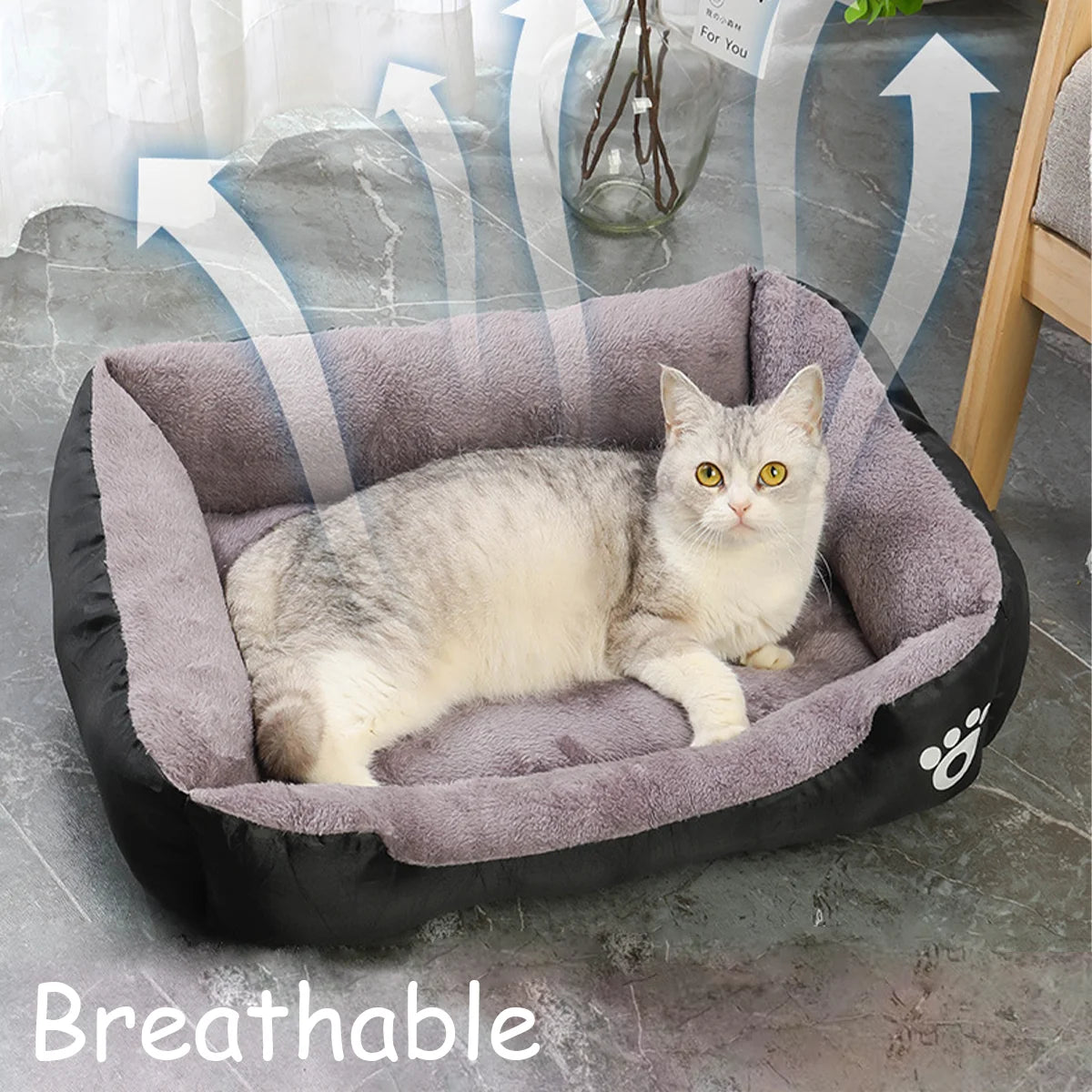 Colorful Square Waterproof Pet Bed