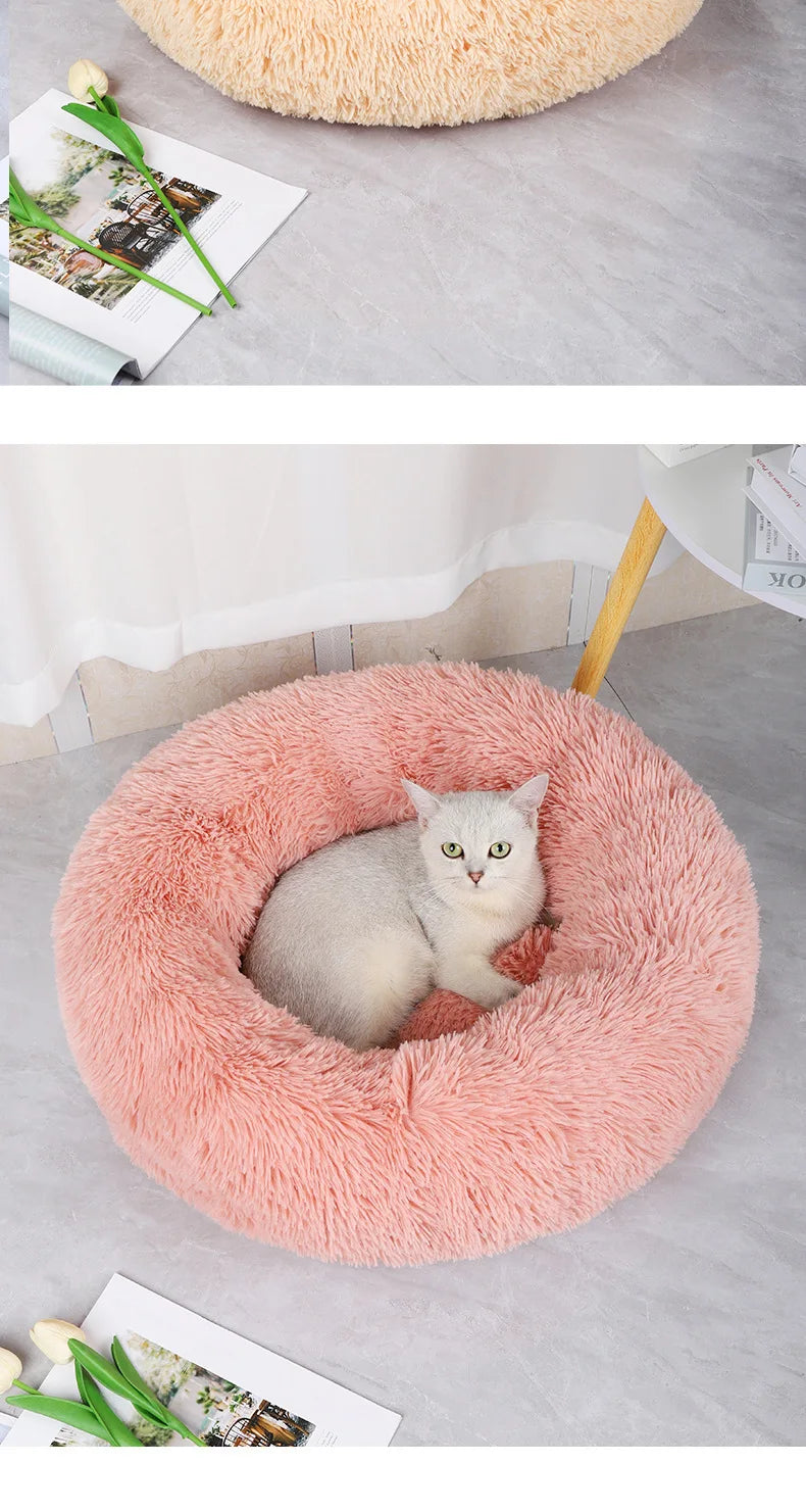 Plush Round Pet Nest Bed