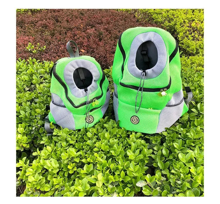 Double-Shoulder Mesh Pet Backpack