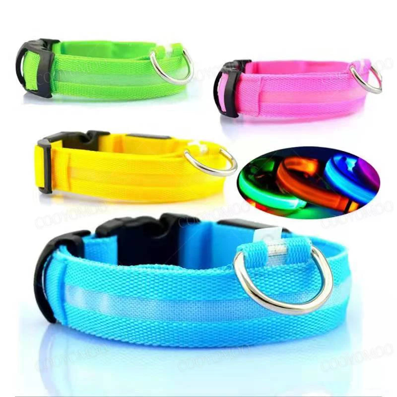 LED Dog Collar – USB Rechargeable Glow Collar with 3 Light Modes for Night Safety
