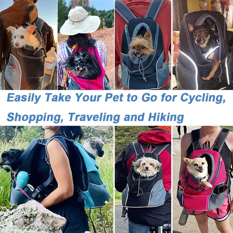 Double-Shoulder Mesh Pet Backpack
