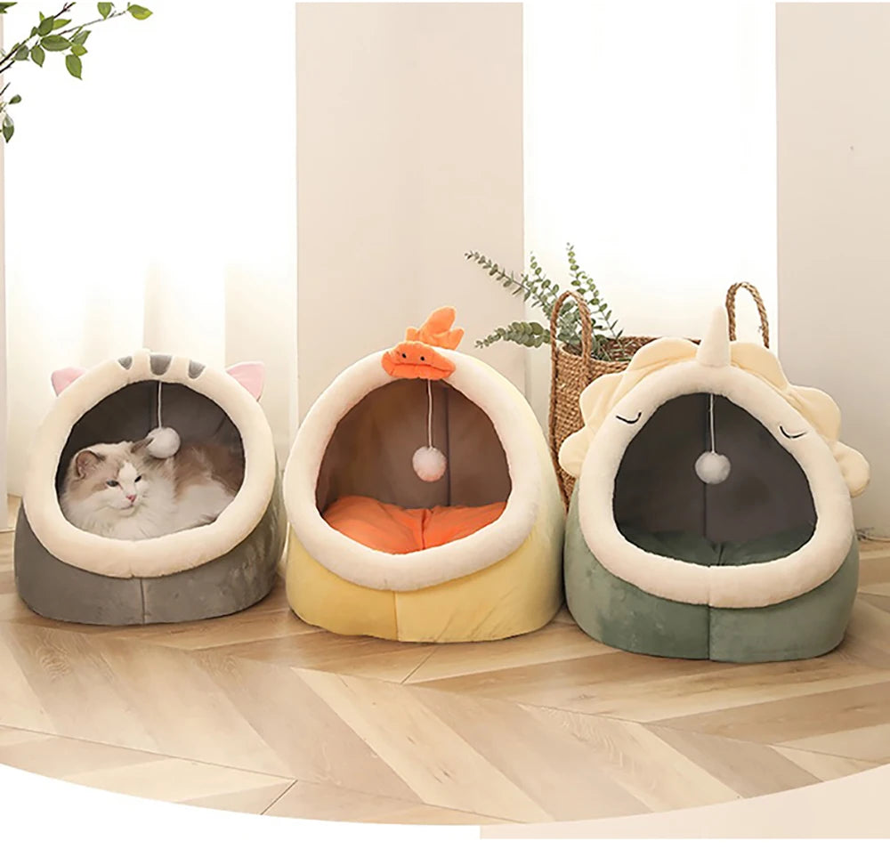 Foldable Cartoon Cat & Dog Bed