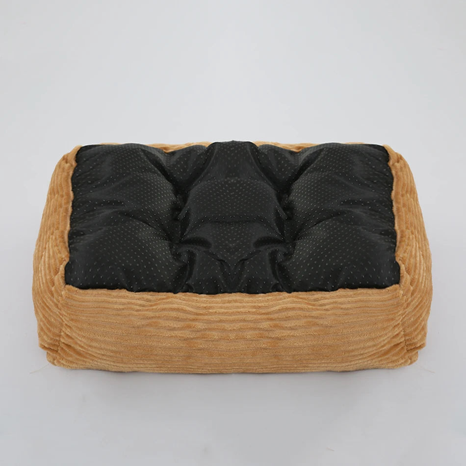 Square Plush Pet Bed for Dogs & Cats
