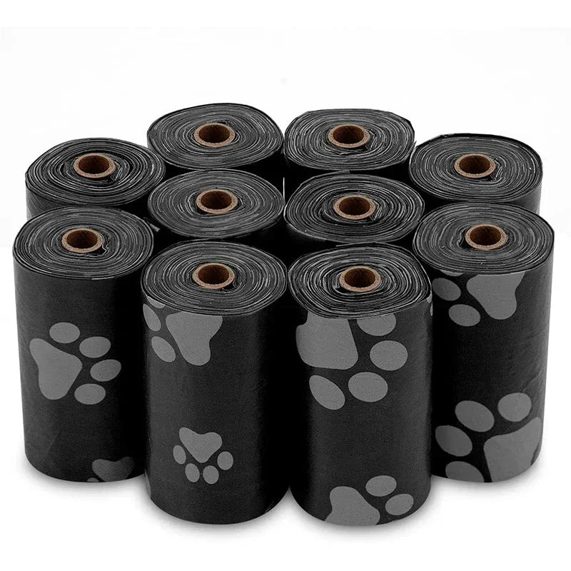 Rolls of Dog Poop Bags – leak-proof, eco-friendly, easy to use. Perfect outdoor pet waste bags