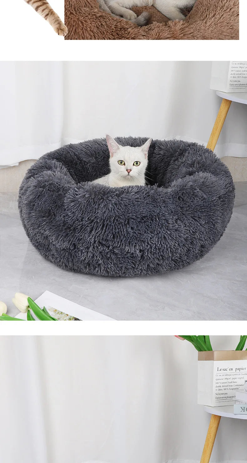 Plush Round Pet Nest Bed