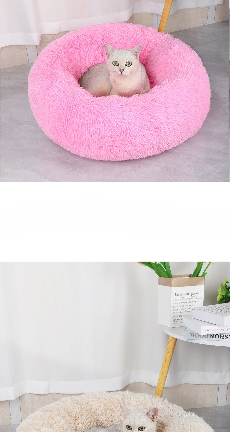 Plush Round Pet Nest Bed