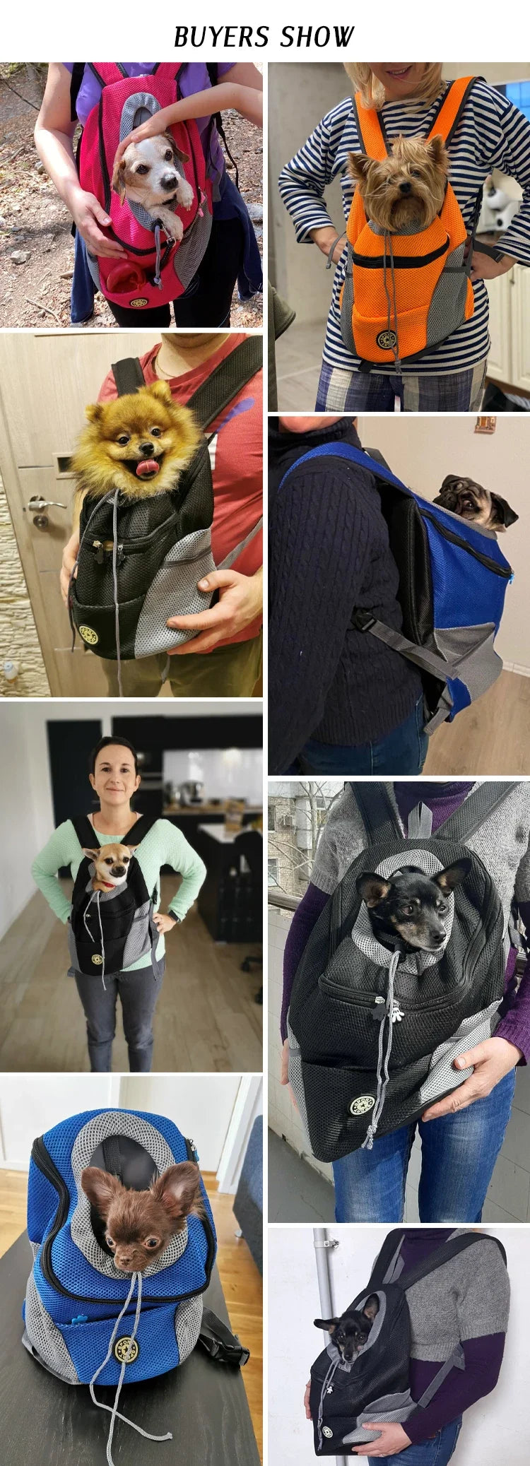 Double-Shoulder Mesh Pet Backpack
