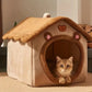 Foldable Washable Pet House Bed