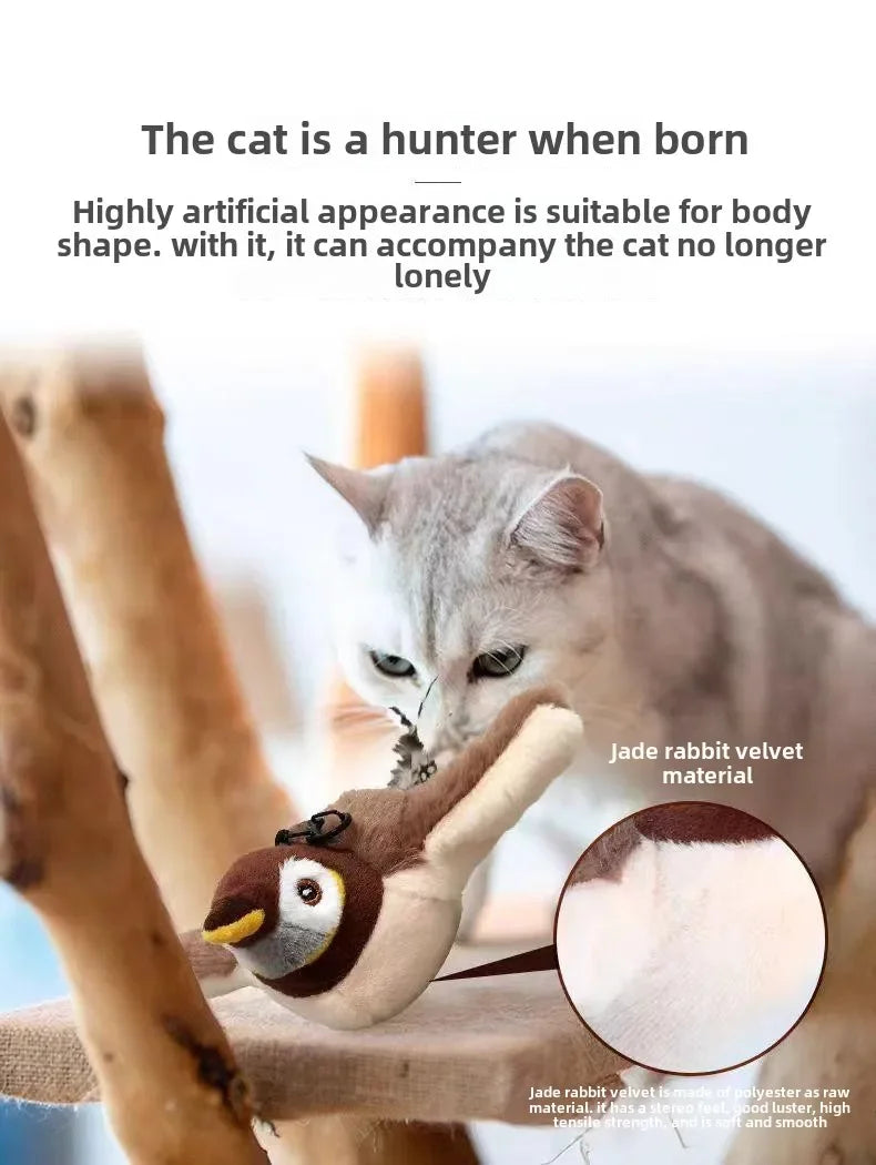 Interactive Catnip Bird Toy for Cats & Dogs