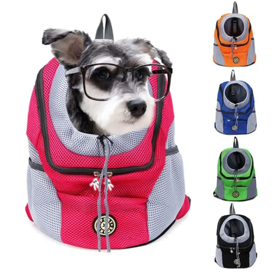 Double-Shoulder Mesh Pet Backpack