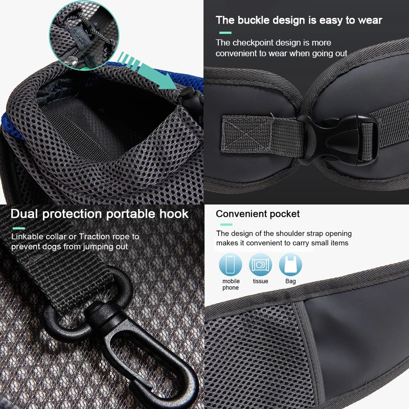 Mesh Pet Carrier Sling Backpack