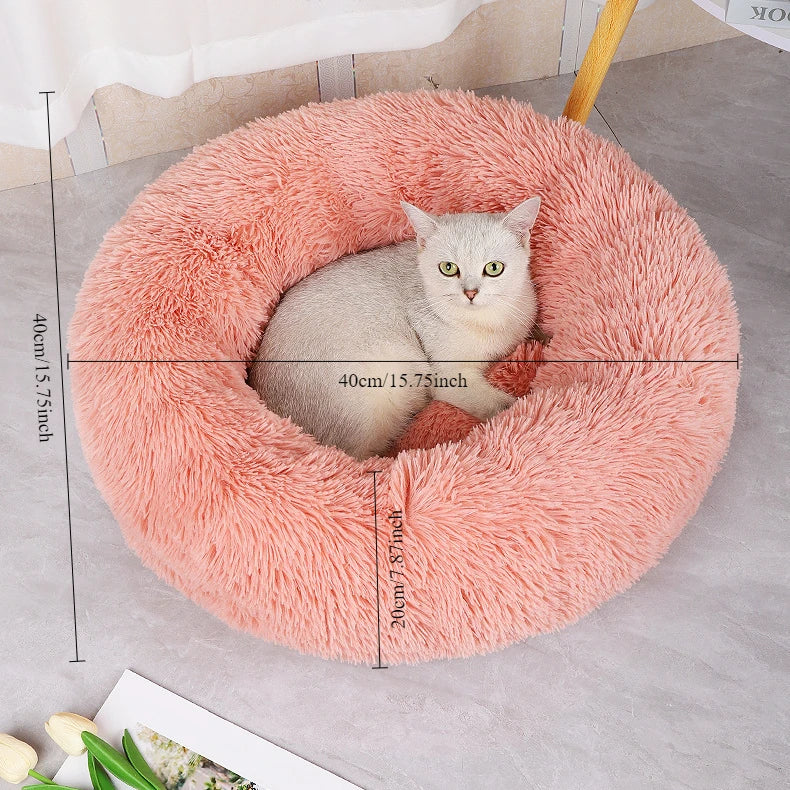 Plush Round Pet Nest Bed