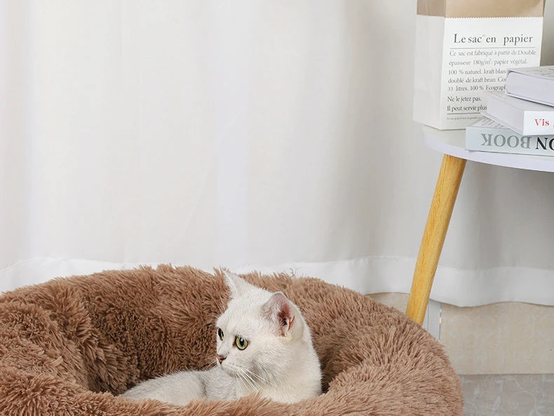 Plush Round Pet Nest Bed