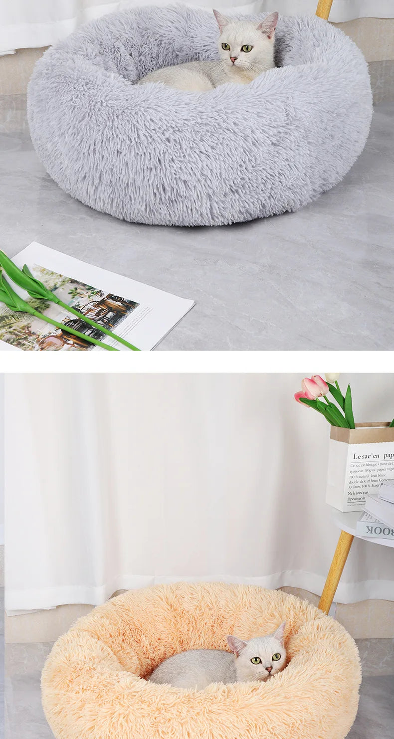 Plush Round Pet Nest Bed