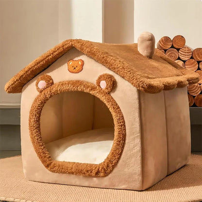 Foldable Washable Pet House Bed