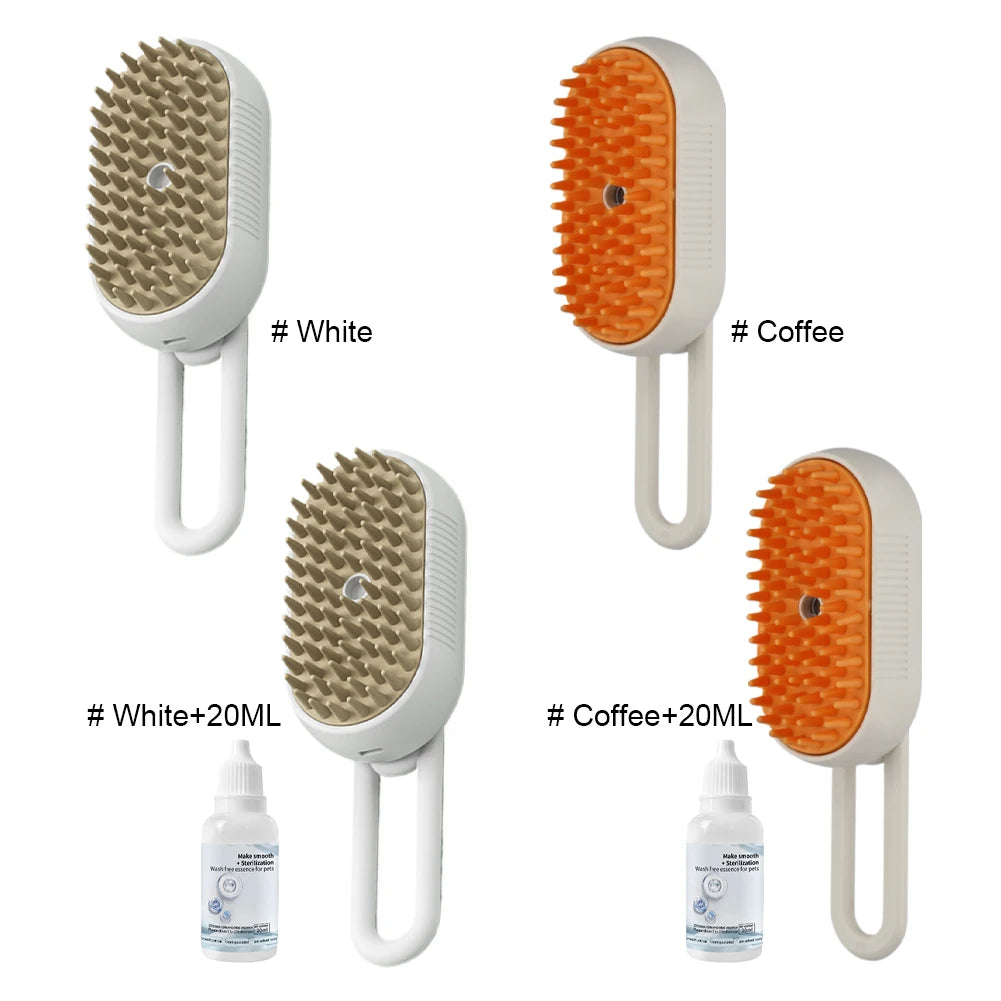 3-in-1 USB Rechargeable Pet Steam Brush